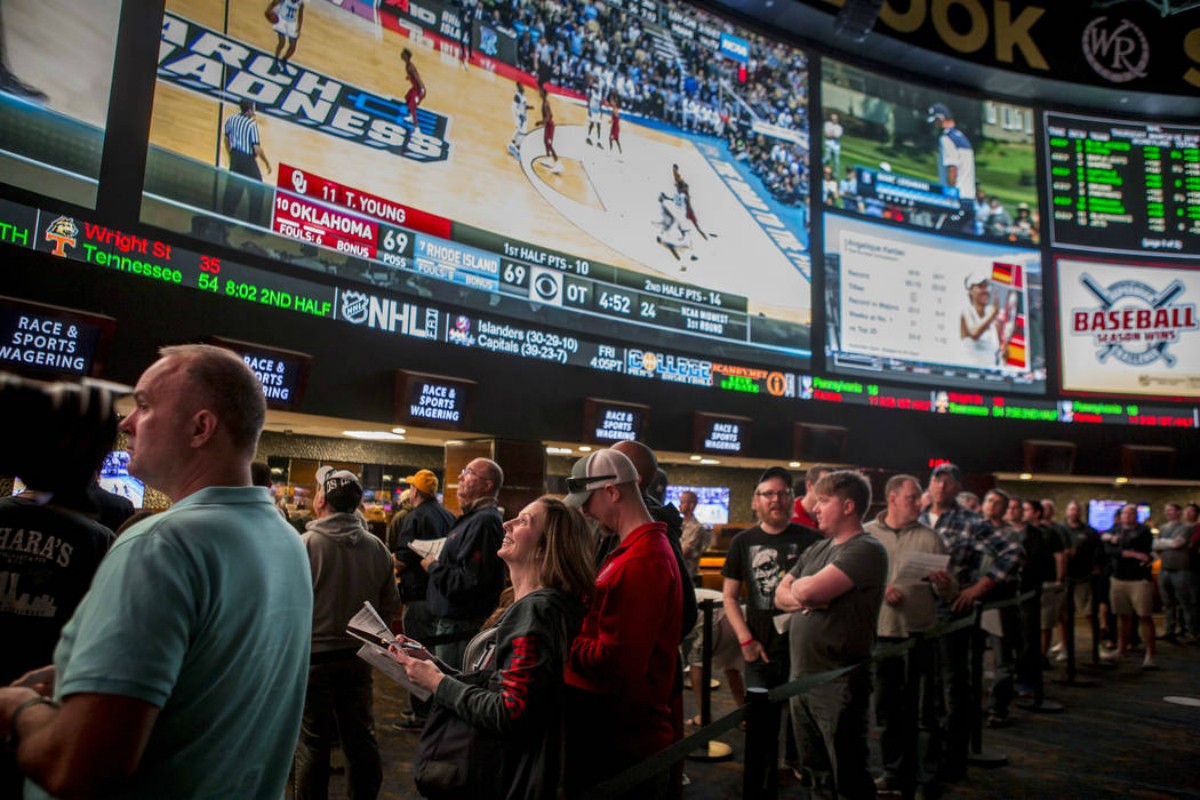 People at a sportsbook